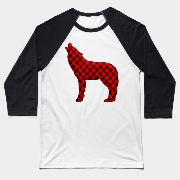 Buffalo Plaid Bear Baseball T-Shirt by skycloudpics